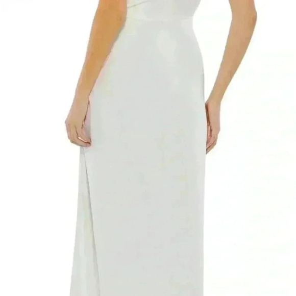 Mac Duggal A68147 - Feathered One-Shoulder Dress Size 14 NWT - Picture 2 of 7